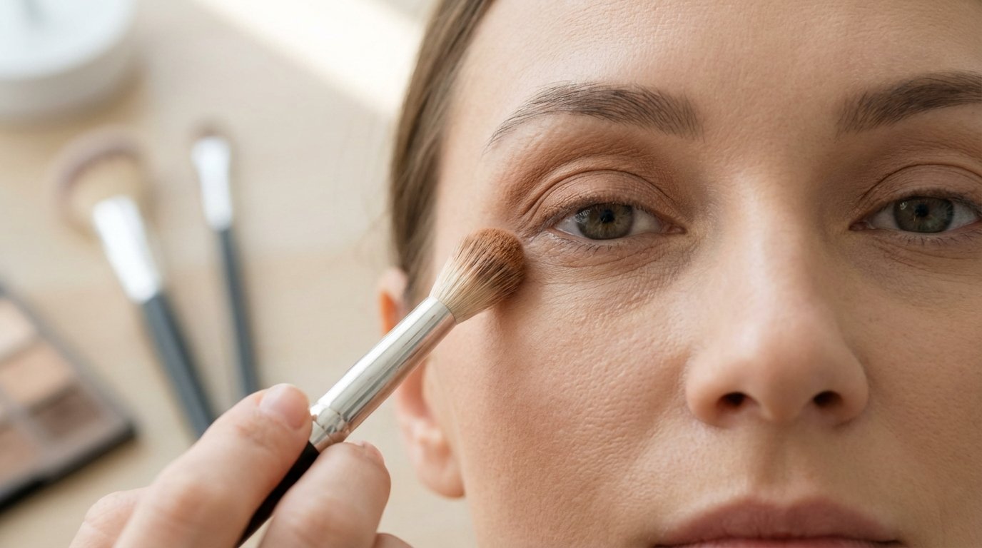 erfahren Sie, wie Sie mit gezielter Schminktechnik hängende Augenlider kaschieren und Ihren Blick optisch vergrößern können